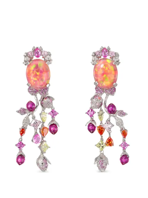 Anabela Chan Passiflora multi-stone earrings Silver AC18FF13ESWGPO