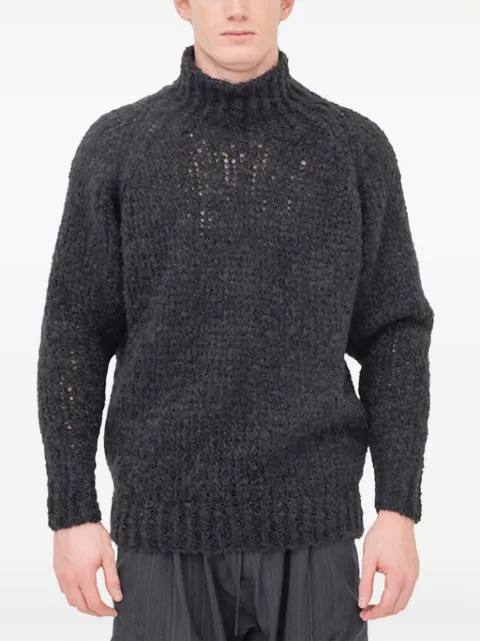 Jan Jan Van Essche high-collar sweater Black HANDKNITTEDSWEATERWITHHIGHCOLLAR