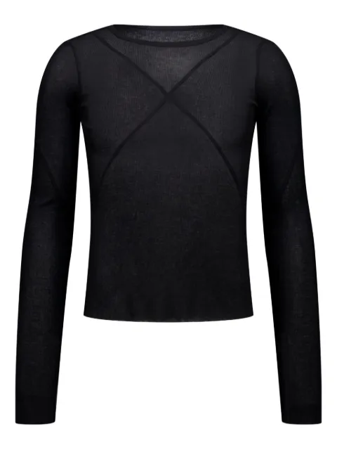 JORDANLUCA Blues long-sleeve top Black A25UTP510V1