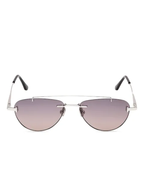 TOM FORD Eyewear browline sunglasses Silver FT1356