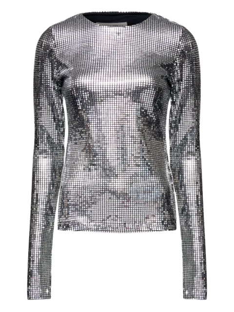 MM6 Maison Margiela metallic long-sleeve T-shirt Silver S52NH0041S23734