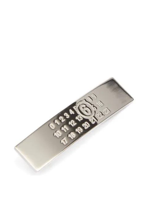 MM6 Maison Margiela Numbers-engraved hairclip Silver SM6TW0015P8860