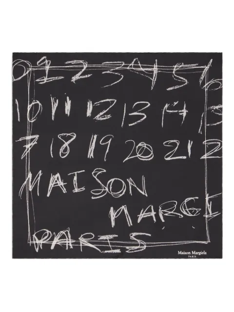 Maison Margiela numbers-print neckerchief Black S51TF0048M35819