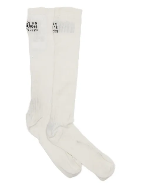 MM6 Maison Margiela knee-high socks White S52TL0038M13244