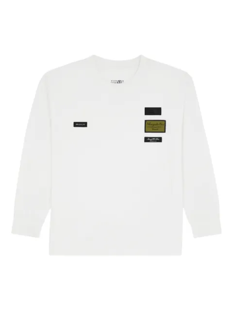 MM6 Maison Margiela patch long-sleeved T-shirt White SH0NH0023M20170