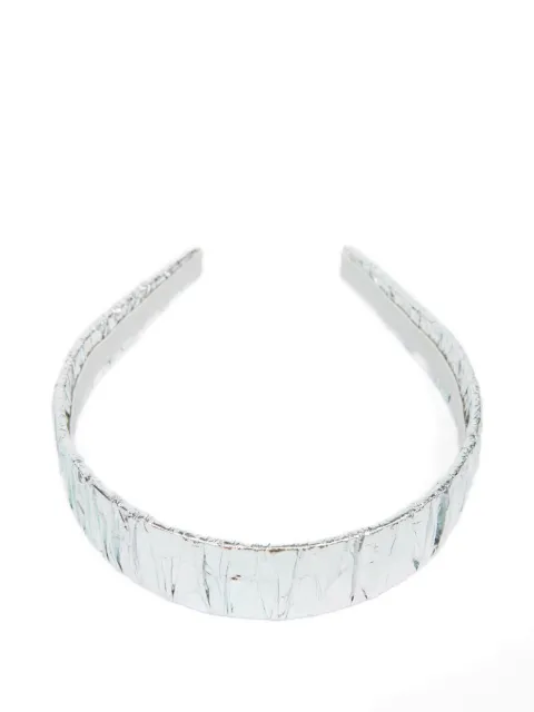 MM6 Maison Margiela logo-plaque headband Silver SM6TW0017P8854