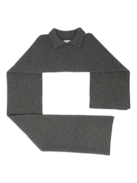 Maison Margiela collar ribbed scarf Grey S50TE0120M13226