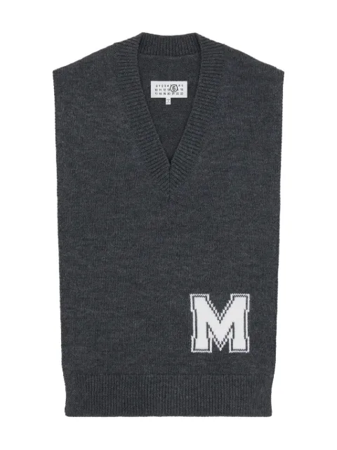 MM6 Maison Margiela initial scarf Grey S52TH0058M13206