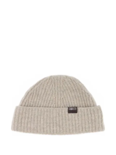 MM6 Maison Margiela ribbed wool beanie Neutrals SH0TB0006M13219