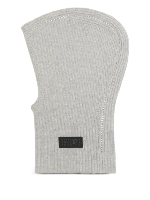 MM6 Maison Margiela ribbed wool balaclava Grey SH0TB0005M13219