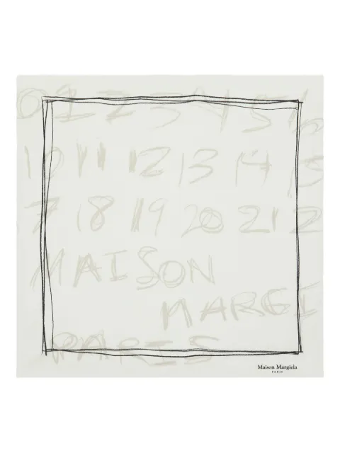 Maison Margiela numbers-print neckerchief White S51TF0049M35820