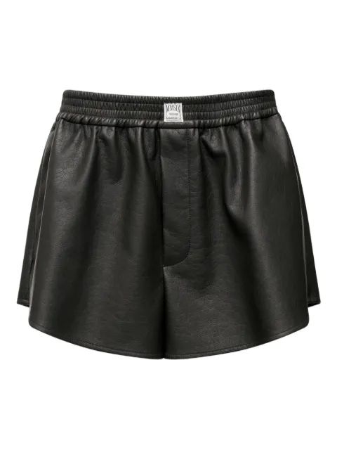 MM6 Maison Margiela elasticated-waist faux-leather shorts Black S52MU0134M35740