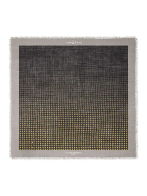 Maison Margiela frayed-edge checked scarf Grey S51TF0045M35817
