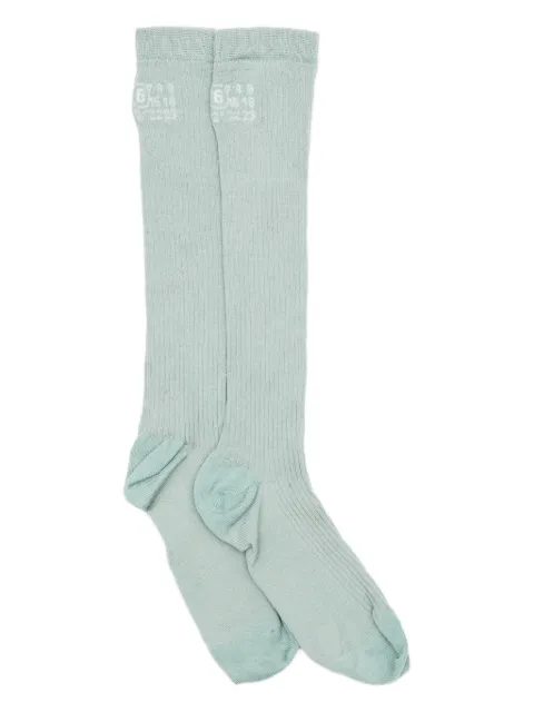 MM6 Maison Margiela knee-high socks Green S52TL0038M13244