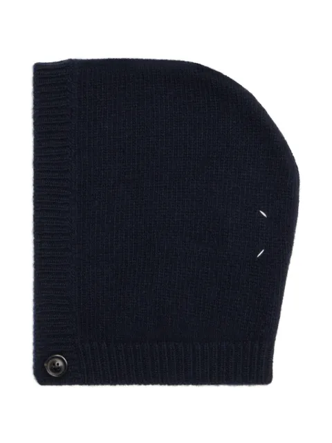 Maison Margiela wool knit hood Blue S50TB0018M13226