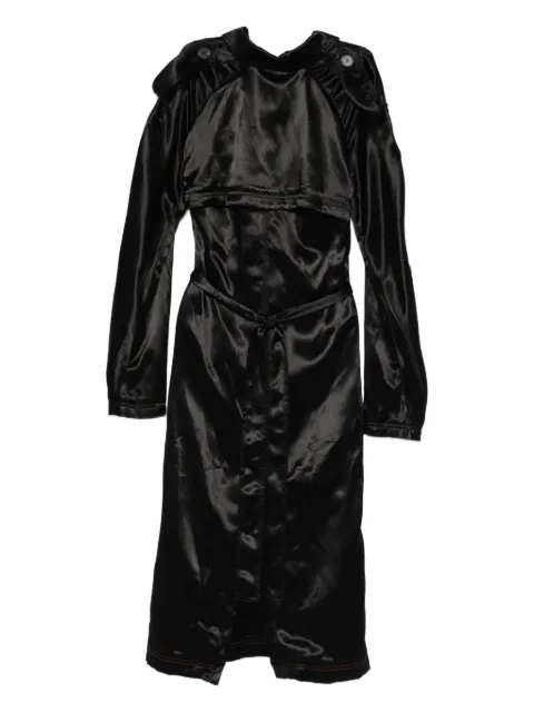 Zomer belted button midi dress Black ZAW25DRS3V2