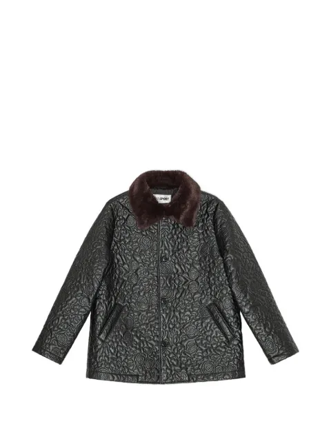 OpéraSPORT floral quilted jacket Black K40FW25