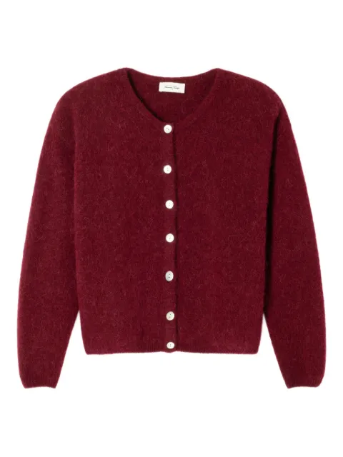 American Vintage Vitow button ribbed cardigan Red VITO19E