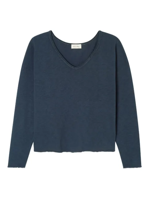 American Vintage Sonoma long-sleeve v-neck top Blue SON02GG
