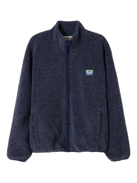 American Vintage Hoktown fleece-texture zip-up jacket Blue MHOK16B
