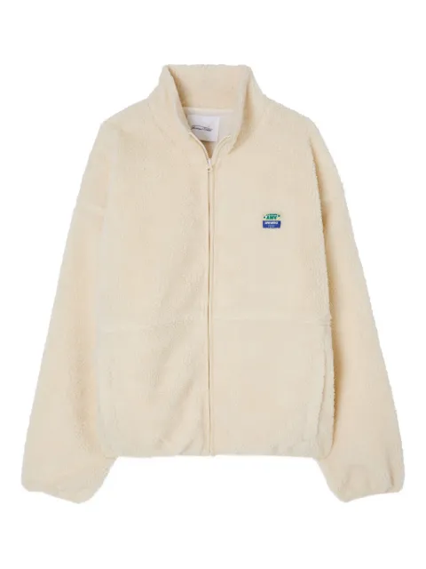 American Vintage hoktown zip logo jacket Neutrals MHOK16B