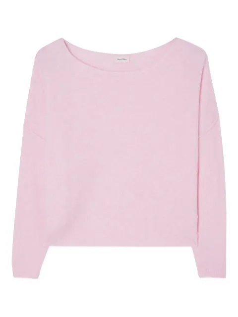 American Vintage Damsville boat neck ribbed sweater Pink DAM225
