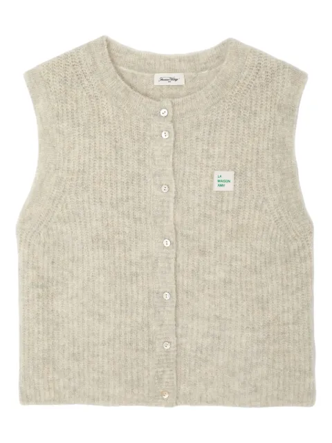 American Vintage East sleeveless button vest Neutrals EAST19MC