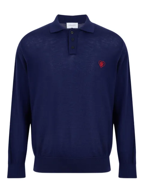 Family First logo-embroidered polo shirt Blue SWF2506