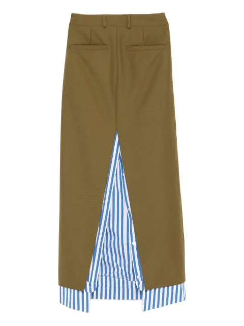 Zomer Nire striped panel skirt Green ZAW25SKIR2