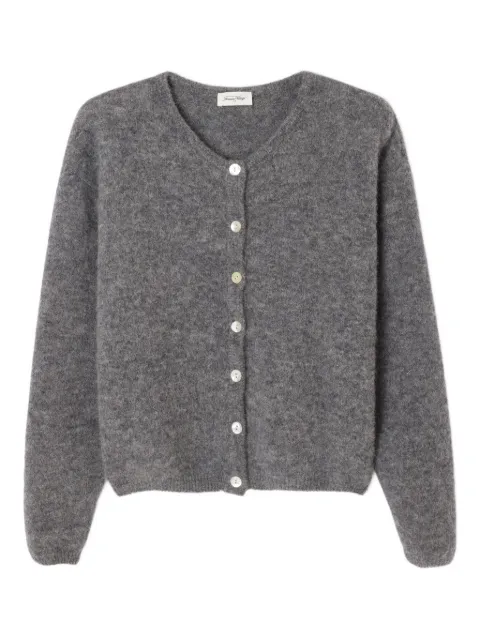 American Vintage Vitow buttoned round-neck cardigan Grey VITO19E