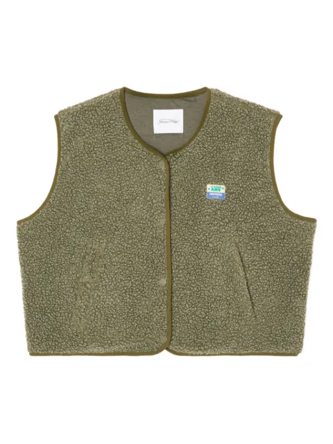American Vintage Hoktown zip-pockets gilet Green HOK16B