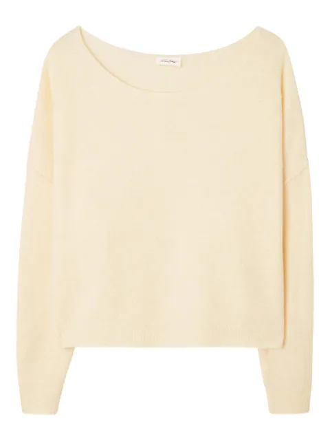American Vintage Damsville boat-neck ribbed sweater Neutrals DAM225