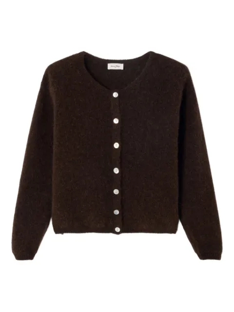 American Vintage Vitow buttoned round-neck cardigan Brown VITO19E