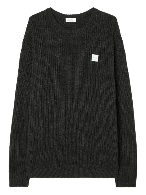 American Vintage ribbed logo-patch sweater Grey MCRA18A