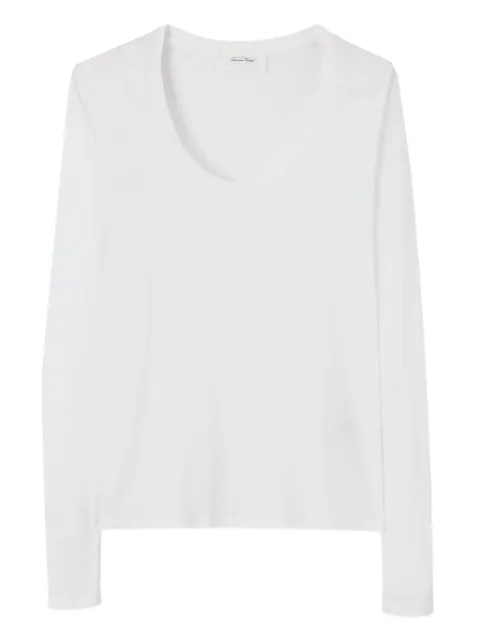 American Vintage Jacksonville long-sleeve scoop-neck T-shirt White JAC49