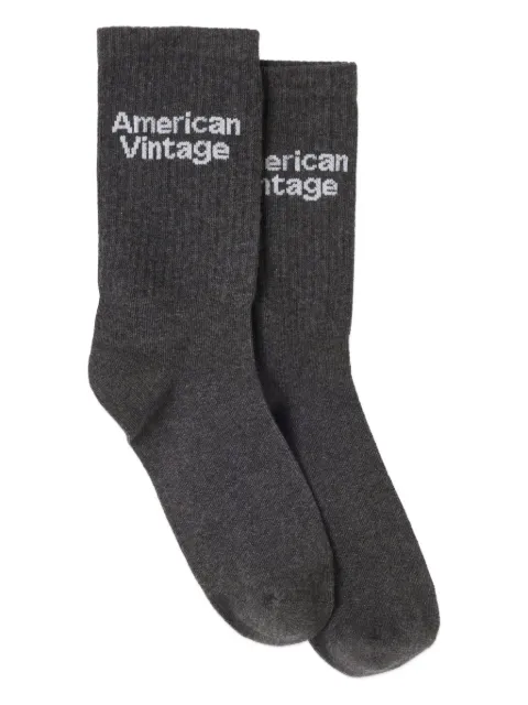 American Vintage Clypsun intarsia knitted socks Grey CLY00B