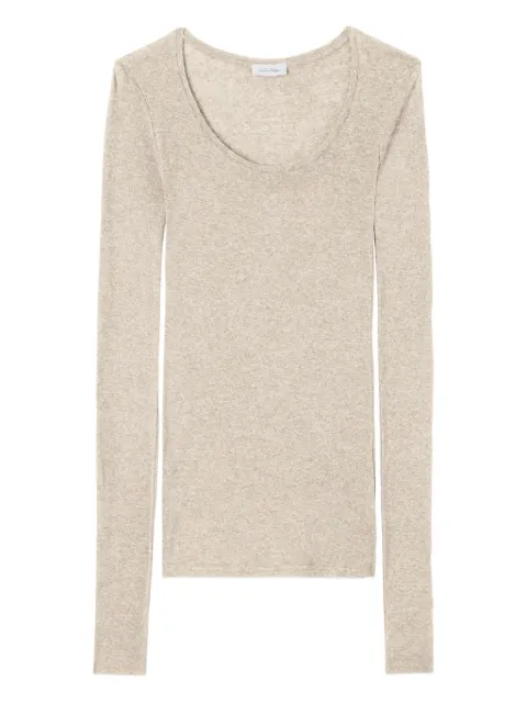 American Vintage Massachusetts long-sleeves T-shirt Neutrals MAS04