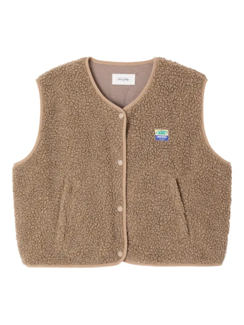American Vintage Hoktown shearling zip gilet Brown HOK16B