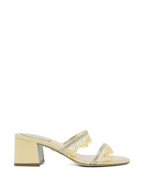 René Caovilla 50mm embellished sandals Yellow C12781050RN01Y379