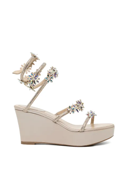 René Caovilla 85mm embellished sandals Neutrals C12770085RN01V296