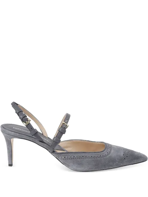 Ermanno Scervino slingback leather pumps Grey D478Z355DIW