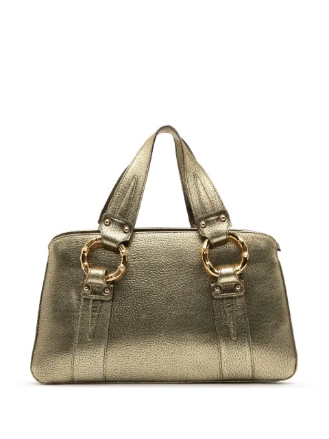Gucci Pre-Owned 2000-2015 Metallic Calfskin Metal Bamboo handbag Gold PCDPU3TZKVUYZ228