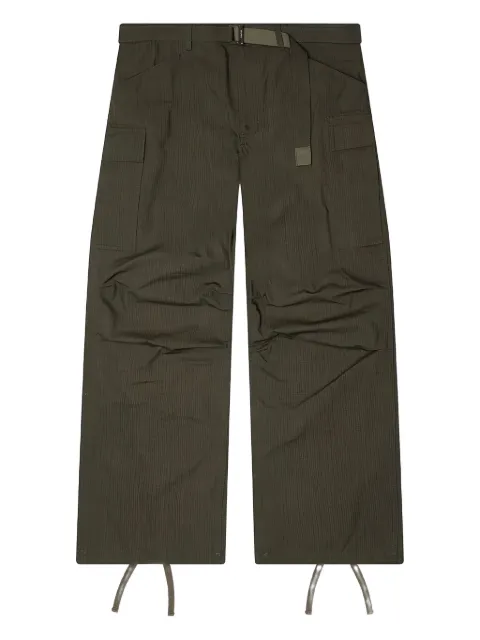sacai ripstop belted trousers Green 2503774M