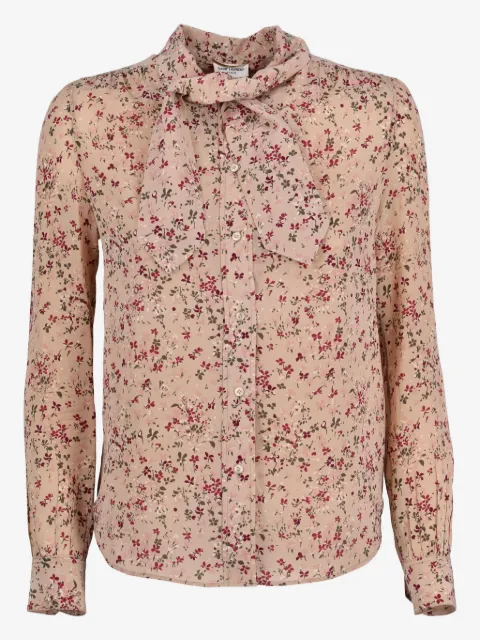 Saint Laurent Pre-Owned floral-print shirt Pink W0310258