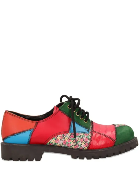 Moschino Pre-Owned patchwork derby shoes Red WCV25081906