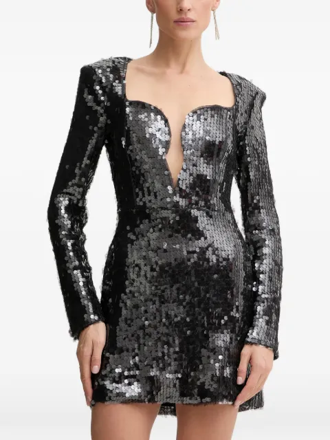 Bardot sequin-embellished mini dress Black 60120DB