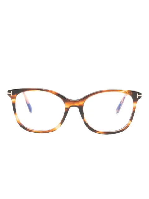 TOM FORD Eyewear geometric-frame glasses Red FT6089B