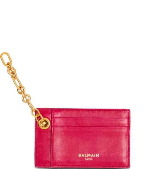 Balmain Pulse leather card holder Pink GN1MA274LNAH