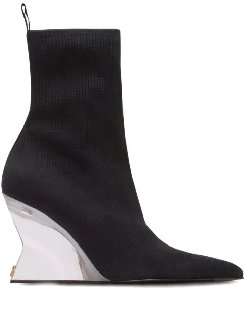 Balmain pointed-toe ankle boots Black GN1TE201TKNI