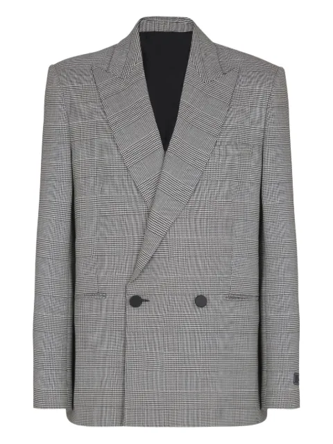 Balmain prince-of-wales double-breasted blazer Grey GH1SI890WD31